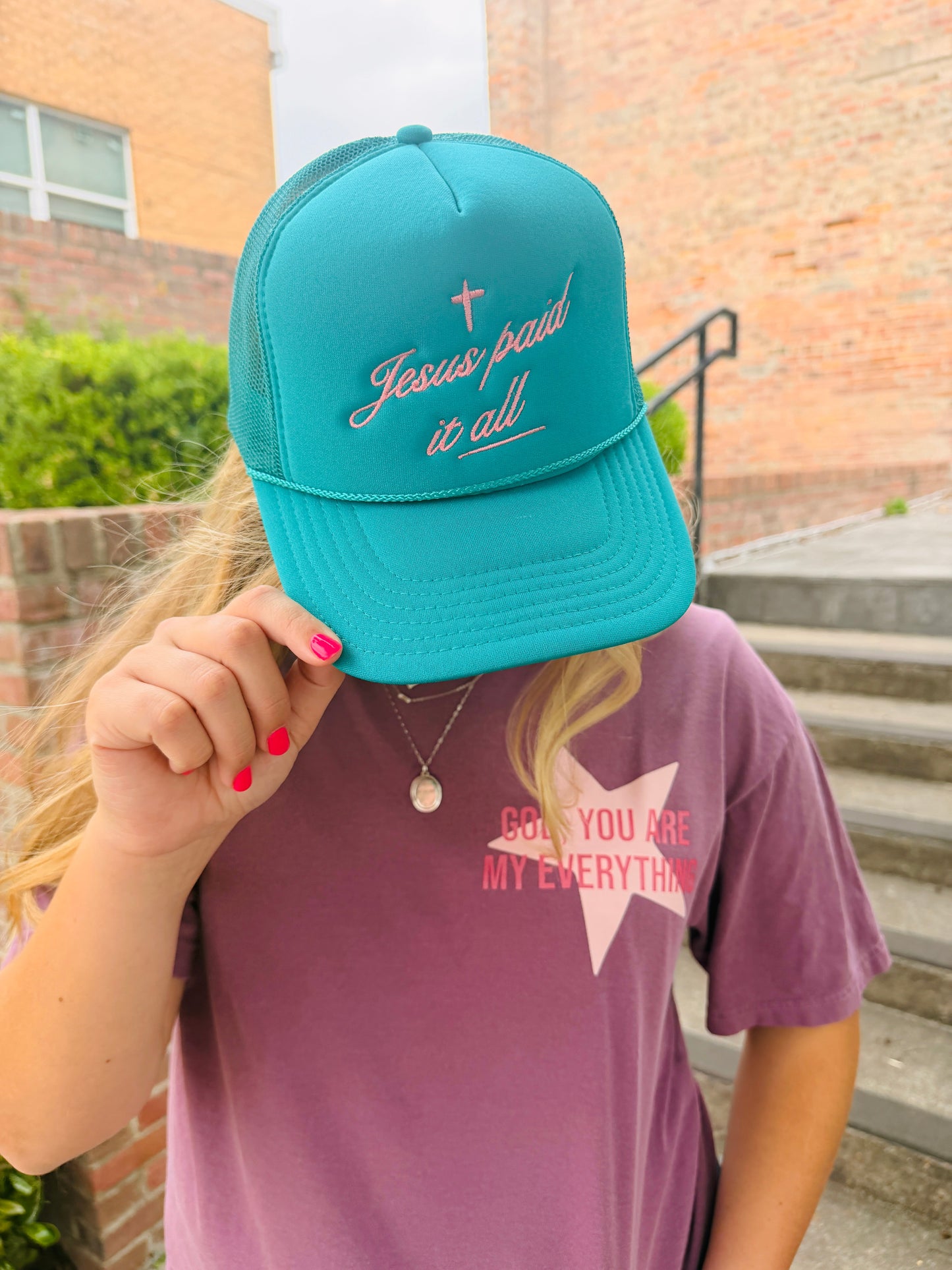 Jesus Paid It All Trucker Hat