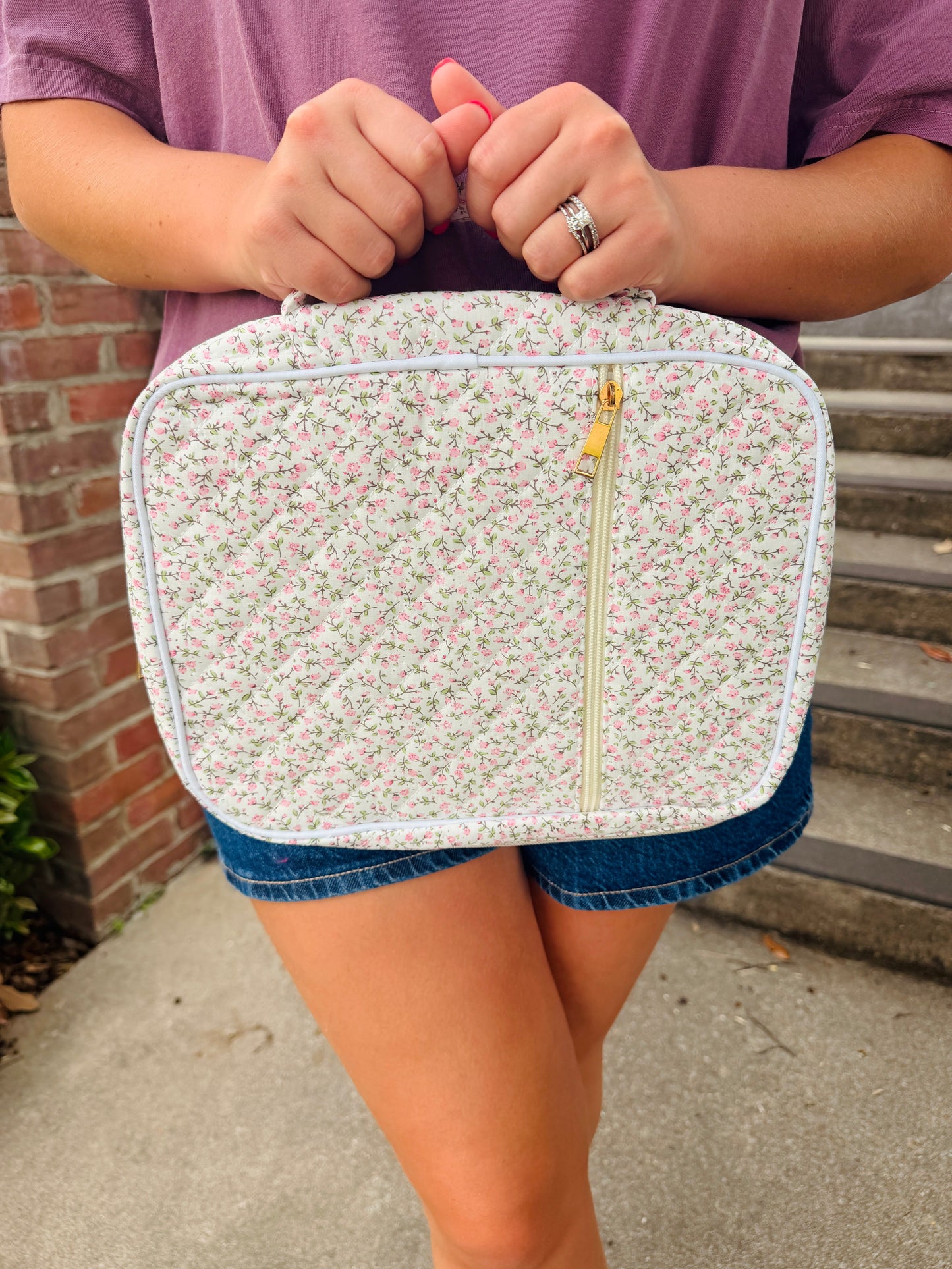 Pink Floral Bible Case