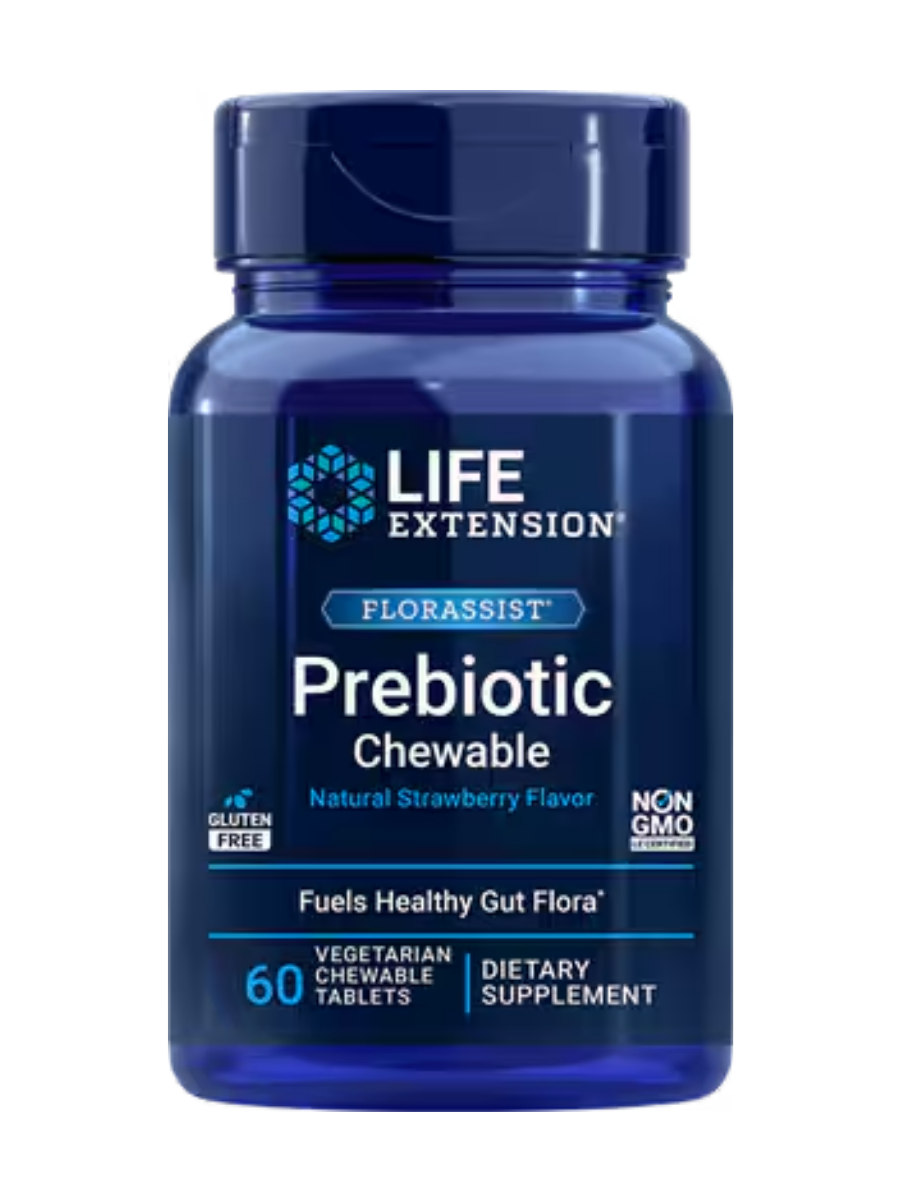 FLORASSIST® Prebiotic Chewable (Strawberry) 60 vegetarian chewable tablets