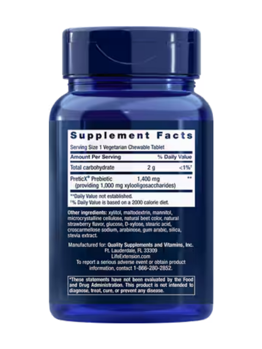 FLORASSIST® Prebiotic Chewable (Strawberry) 60 vegetarian chewable tablets