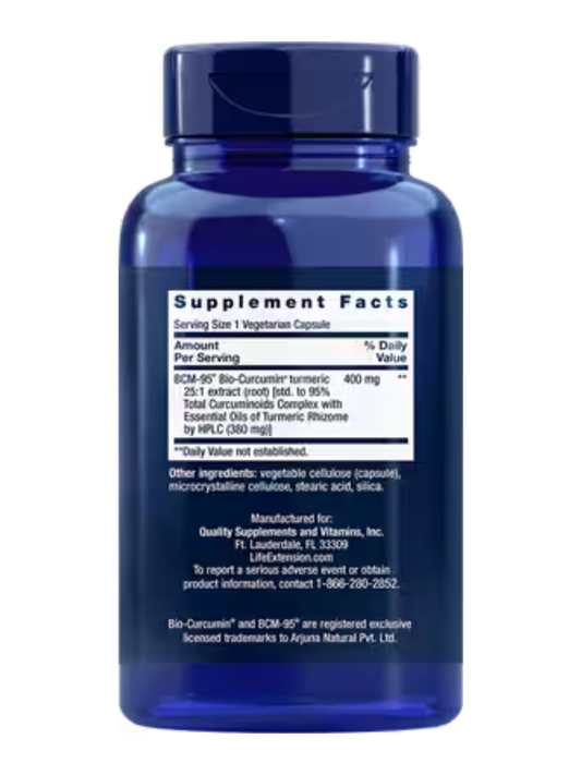 Super Bio-Curcumin Turmeric Extract: 400mg, 60 veggie caps