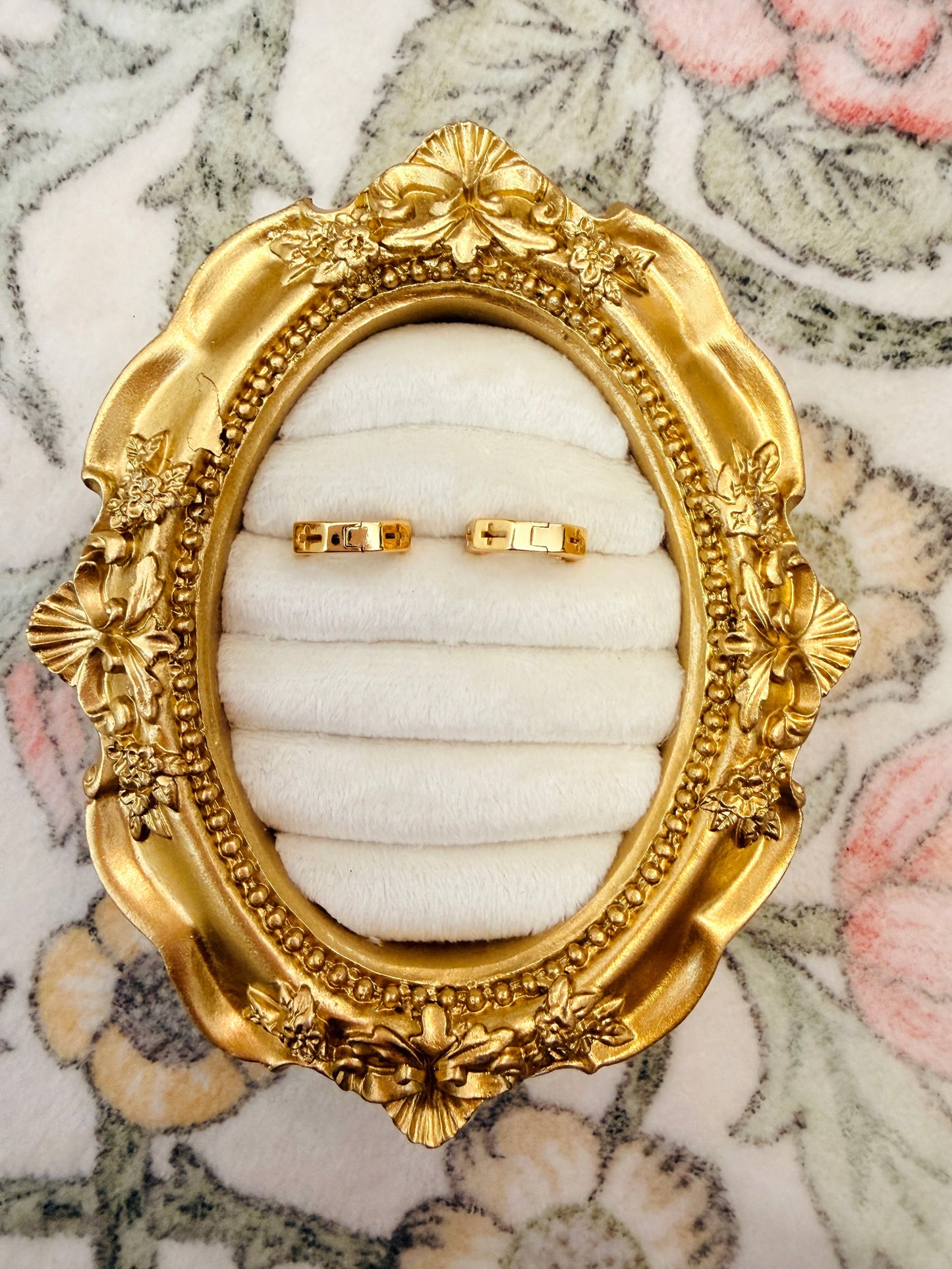 Gold Cross Cutout Huggies