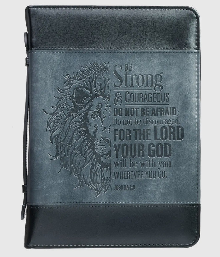 Be Strong Lion Bible Cover