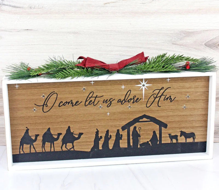 Adore Him Nativity Light Up