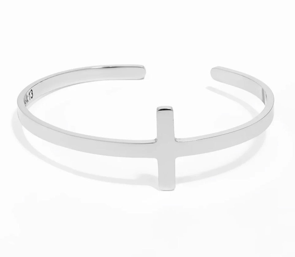 Silver Cross Bracelet