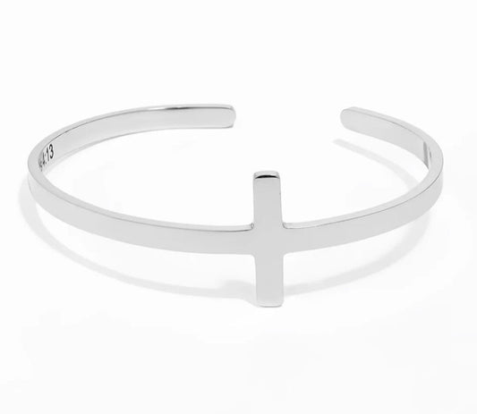 Silver Cross Bracelet