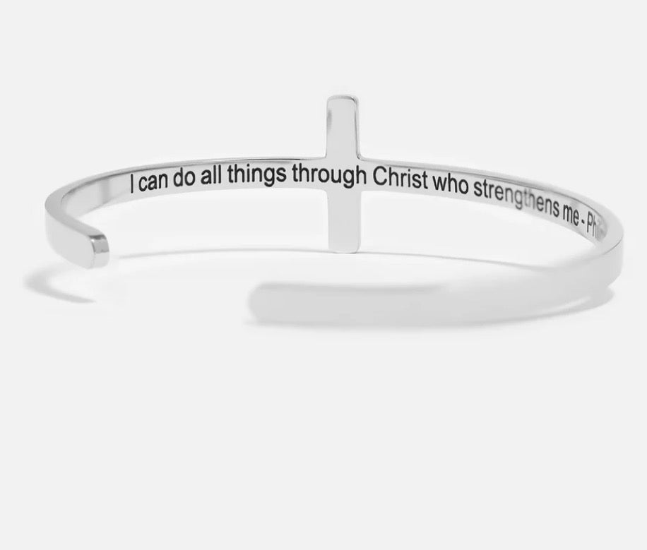 Silver Cross Bracelet