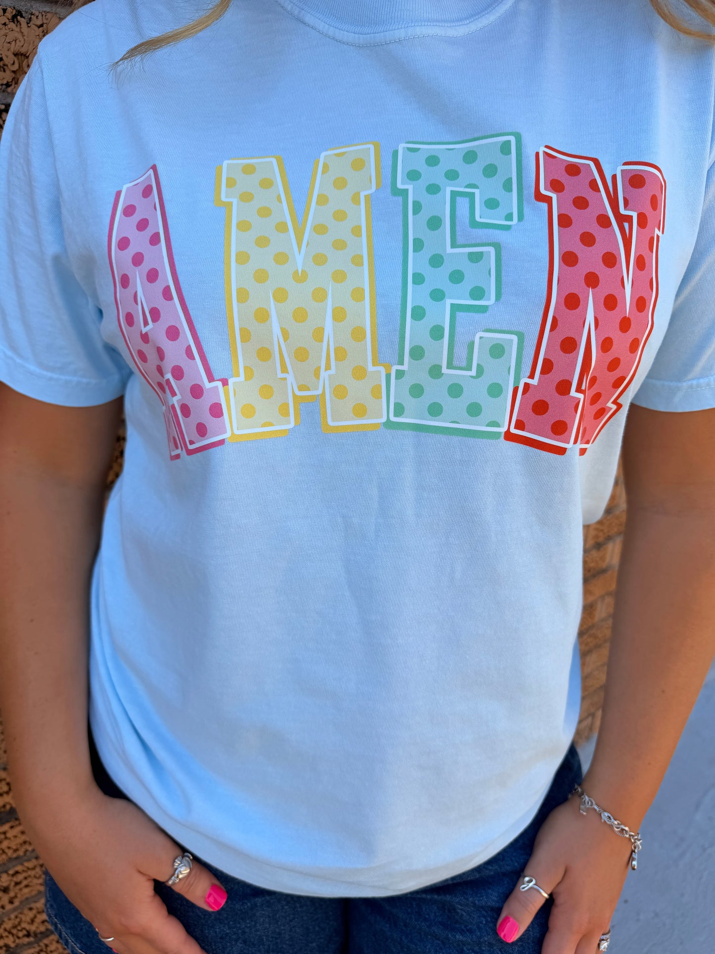 Amen Polka Dot tee