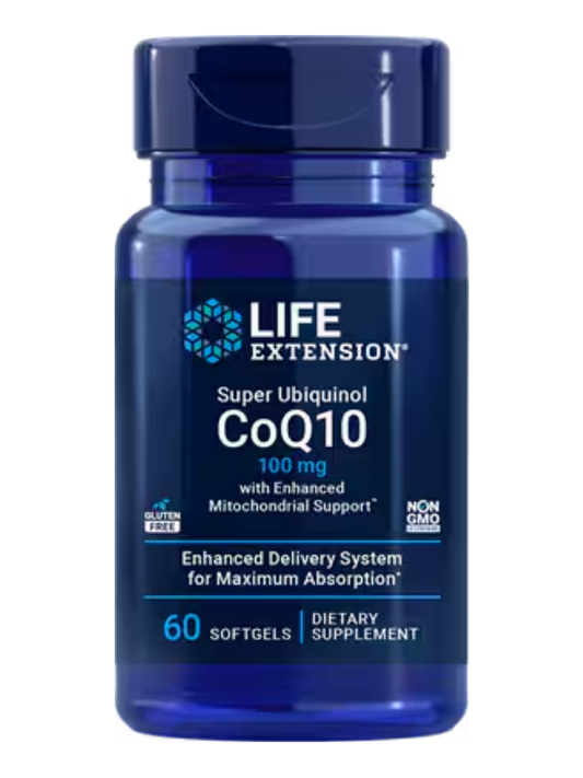 Super Ubiquinol CoQ10 with Enhanced Mitochondrial Support, 100mg, 60 softgels