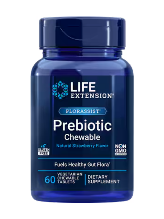 FLORASSIST® Prebiotic Chewable (Strawberry)  60 vegetarian chewable tablets