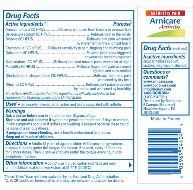 Arnicare Arthritis Pain 60 Tablets