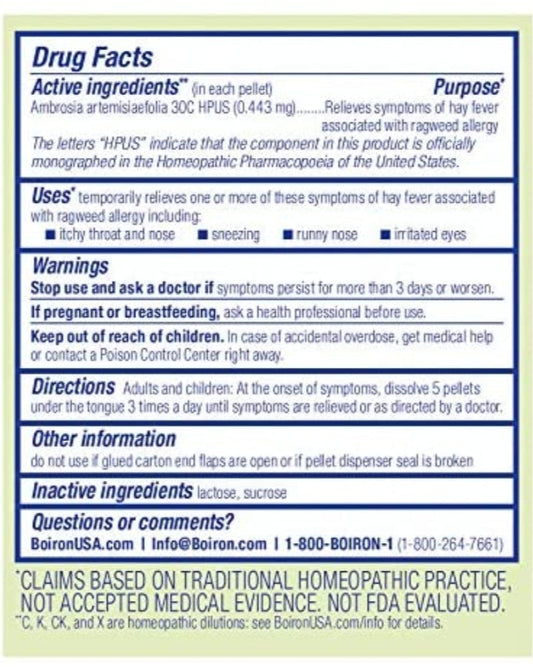 Ambrosia Artemisiaefolia, Approx 80 pellets